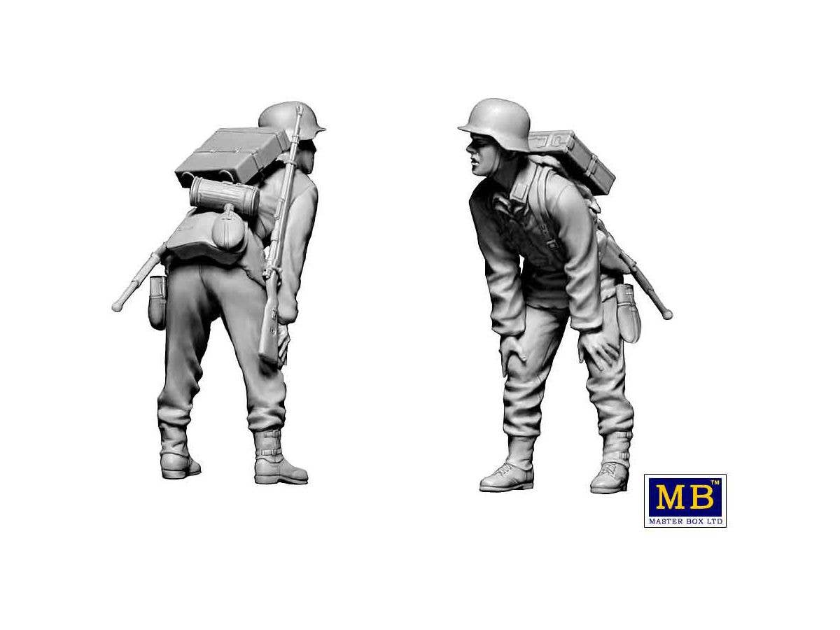 MASTER BOX 1/35 German military men, 1944-1945. Das Maschinengewehr ist dort | 4820113082382