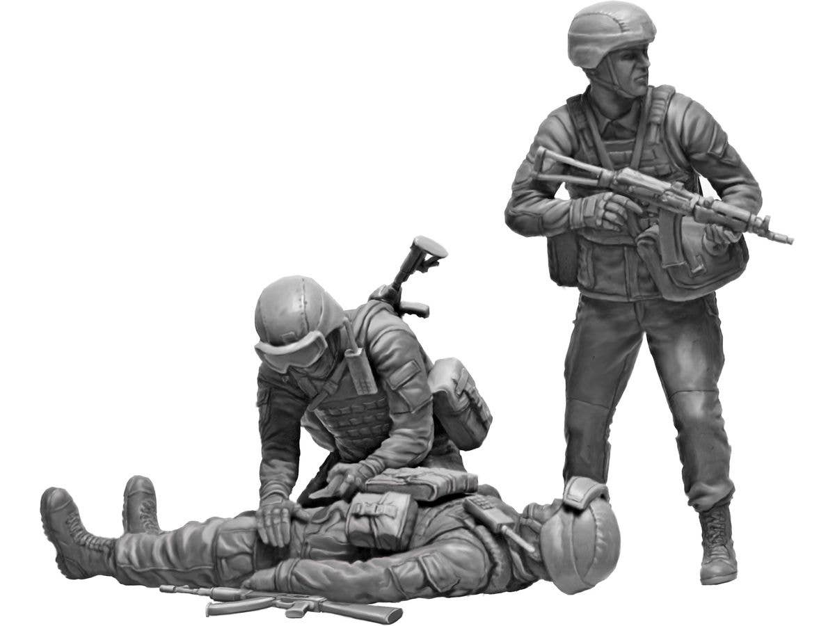 MASTER BOX 1/35 Russian-Ukrainian War Series. Kit No 8. On the battlefield. Ukrainian military medics | 4820113082757