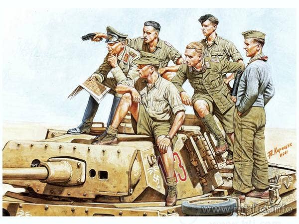MASTER BOX 1/35 Rommel and German Tank Crew, DAK, WW II era | 4820113080425