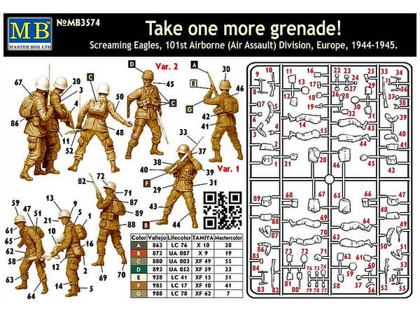 MASTER BOX 1/35 Take one more grenade Screaming Eagles, 101st Airborne (Air Assault) Division, Europe, 1944-1945 | 4820113080685
