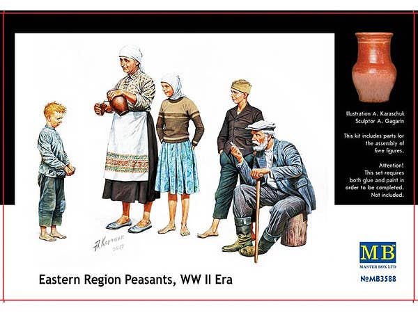 MASTER BOX 1/35 Eastern Region Peasants, WW II era | 4820113080364