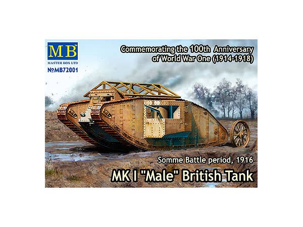 Master Box 1/72 Mk.I 'Male' British Tank, Somme Battle period, 1916 | 4820113081231