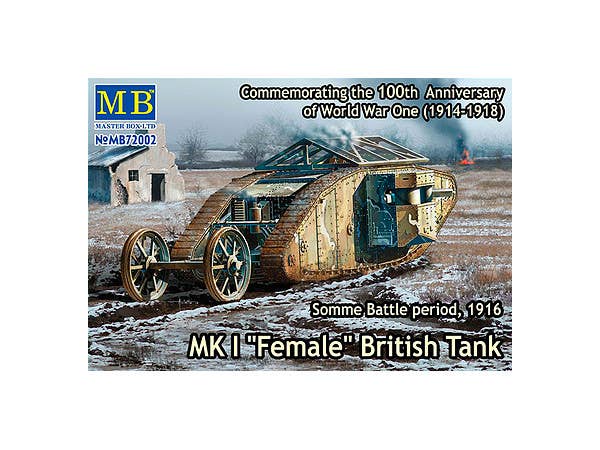 Master Box 1/72 Mk.I 'Female' British Tank, Somme Battle period, 1916 | 4820113081248