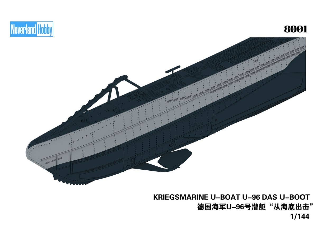 Neverland Hobby 1/144 Kriegsmarine U-Boat U-96 "Das U-Boot" Snap Kit | 6976859520003
