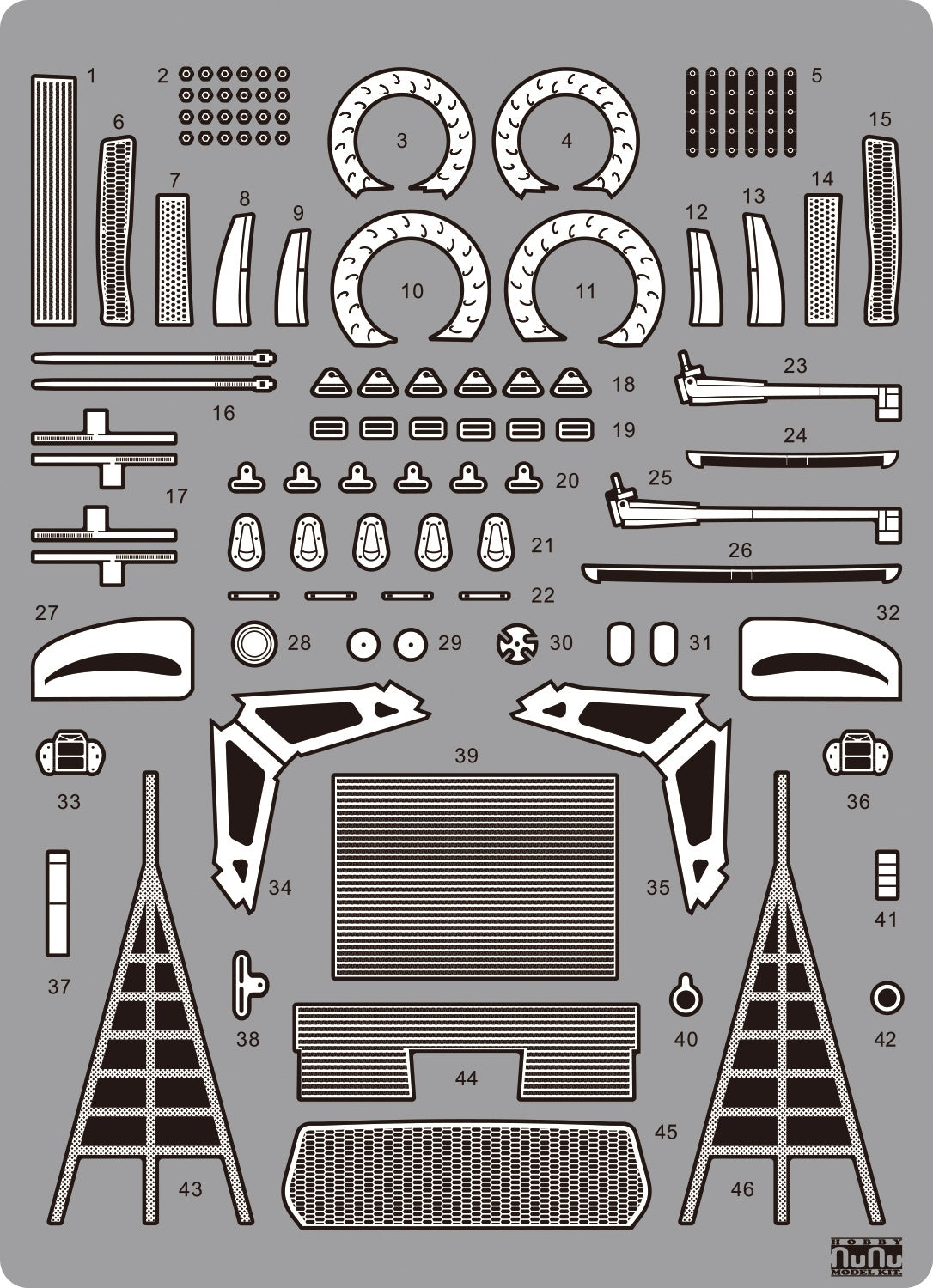 Platz NuNu 1/24 Detail Up Parts for BMW M6 GT3 2016 GT series Italia Monza | 4545782055344