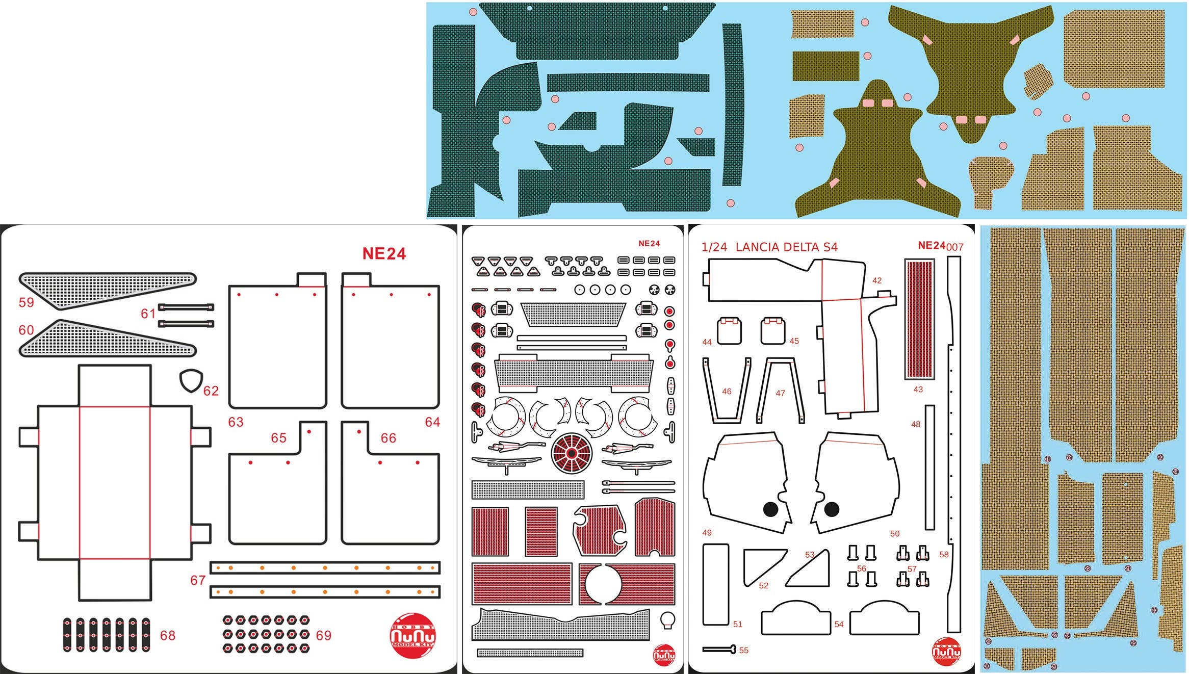 Platz NuNu 1/24 Detail Up Parts for LANCIA Delta S4 86 Sanremo Rally | 4545782061024