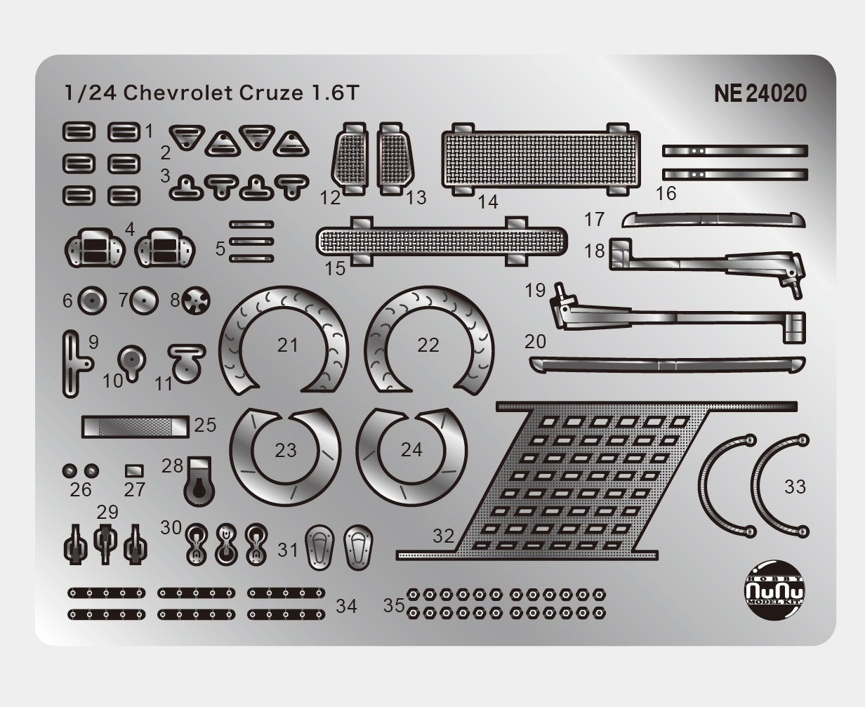 Platz NuNu 1/24 Detail-up Parts for Racing Series Chevrolet Cruze 1.6T 2013 WTCC World Champion