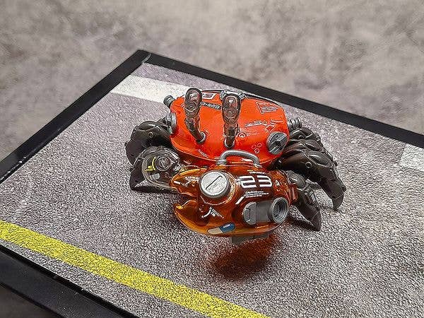 Orange Cat Industry Aquaculture Tank Series 008 Fiddler Crab (Silver Red) Model Kit | 6973848780288