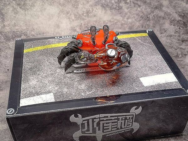 Orange Cat Industry Aquaculture Tank Series 008 Fiddler Crab (Silver Red) Model Kit | 6973848780288