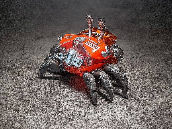 Orange Cat Industry Aquaculture Tank Series 008 Fiddler Crab (Silver Red) Model Kit | 6973848780288