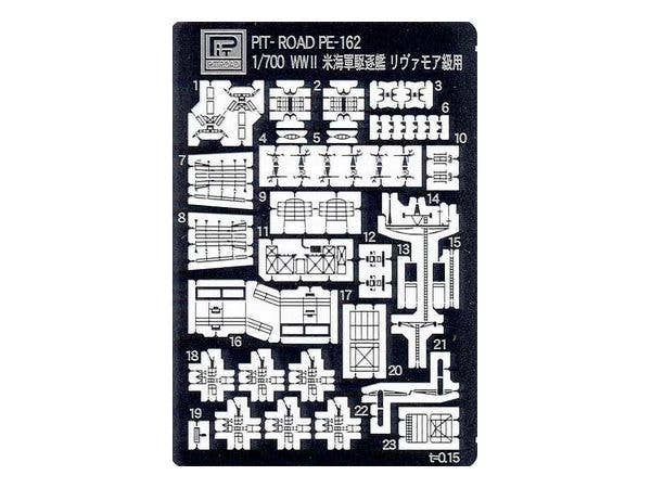 Pit Road 1/700 US Navy Destroyer DD-429 "LIVERMORE" with Photo Etched Parts | 4986470068190