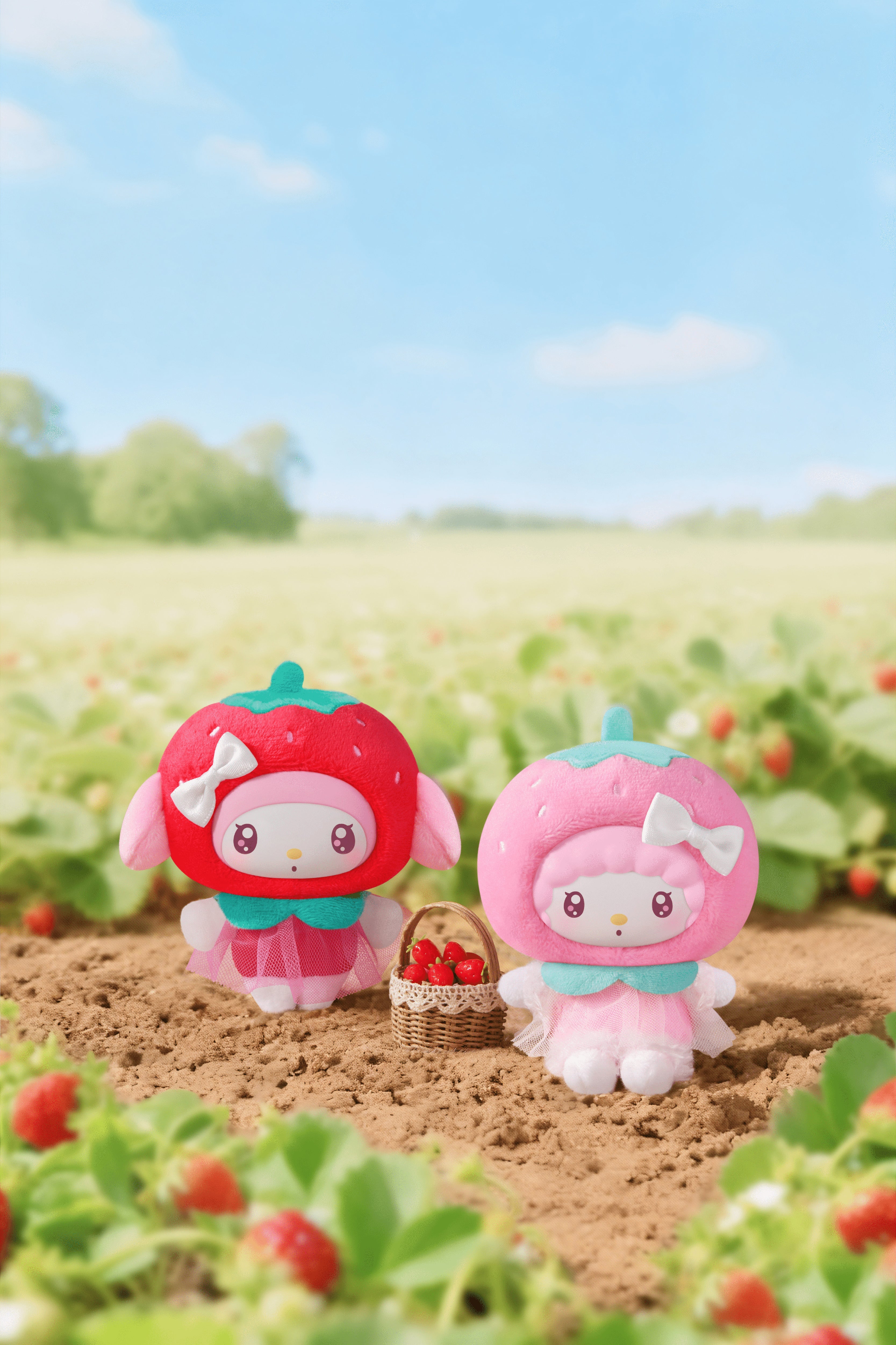 Sanrio characters Fruit & Vegetable Series Mini Plush Charm Blind Box (Box of 8)