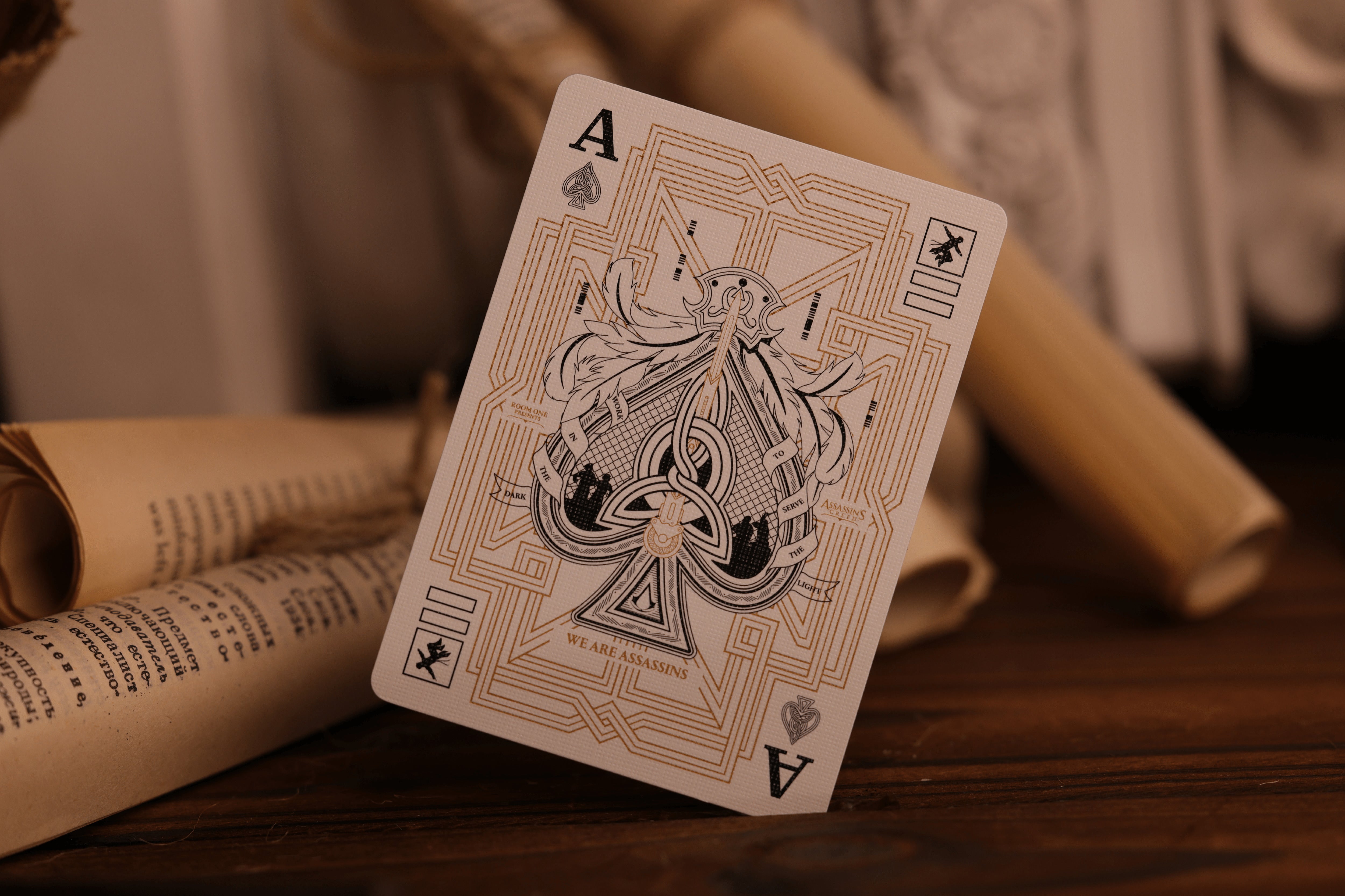 Assassin's Creed Legacy Playing Cards| WHITE HIDDEN BLADE