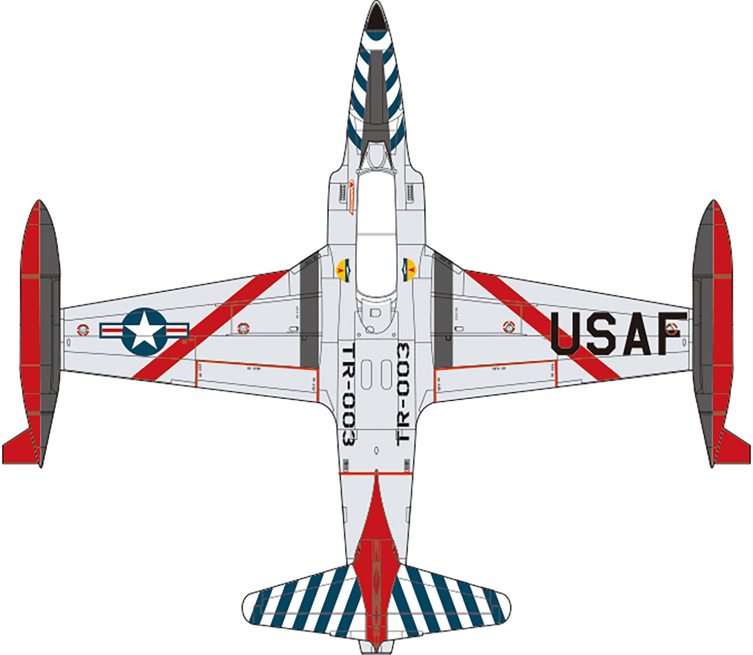 Platz 1/72 USAF Jet Trainer T-33A Shooting Star 'Skyblazers'