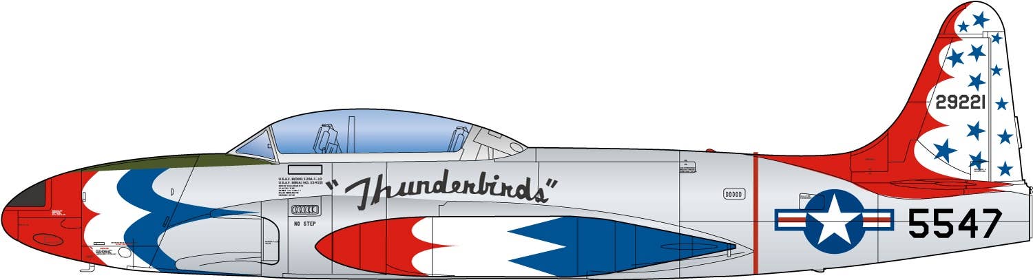 Platz 1/72 USAF T-33A Shooting Star 'Thunderbirds' | 4545782078138