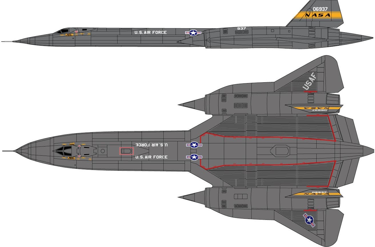 Platz 1/144 USAF Strategic Reconnaissance Aircraft SR-71A Blackbird 'NASA' | 4545782082258