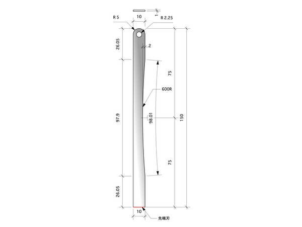 Shimomura Alec Scrabar X Precision Scraper - 10mm | 4562256111597