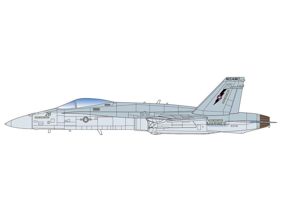 Platz 1/144 F/A-18C Hornet United States Navy Fighter Weapons School 'TOP GUN' (2 kits in one box) | 4545782076134