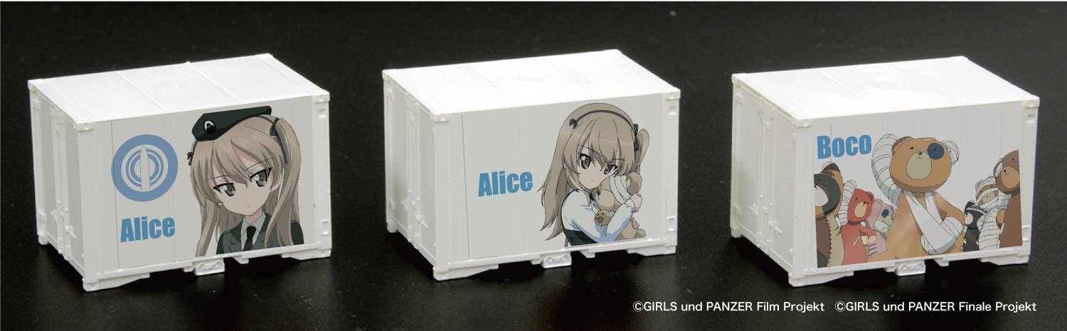 Platz 1/150 GIRLS und PANZER das FINALE N Scale Mini Container (12ft) Shimada Arisu & Boco | 4545782078275