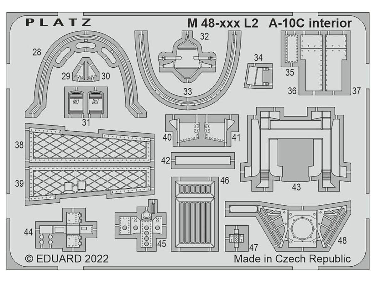 Platz 1/48 A-10C thunderbolt II Photo-Etched Parts For Cockpit | 4545782082548
