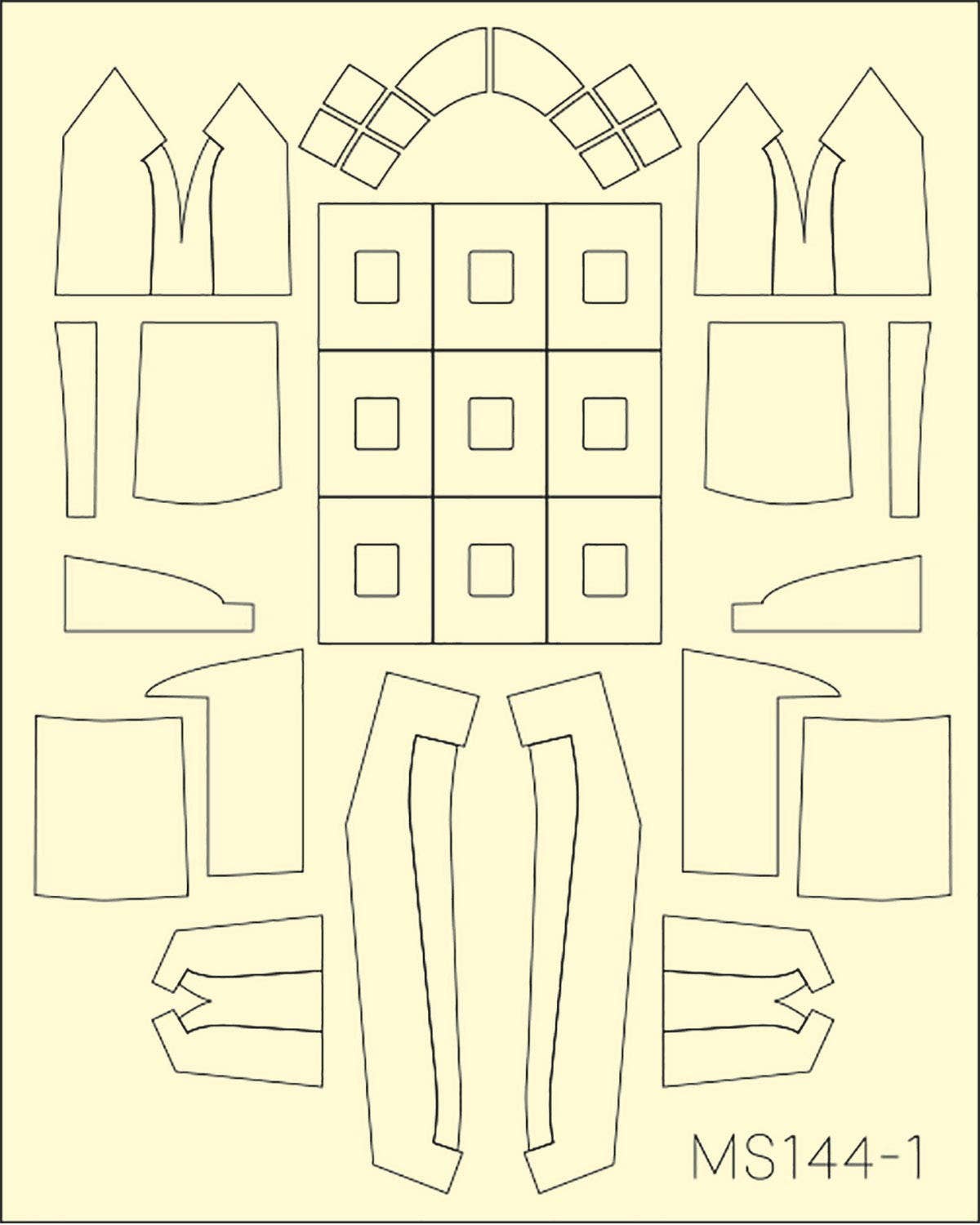 Platz Masking Sheet for 1/144 C-46D Commando | 4545782070132