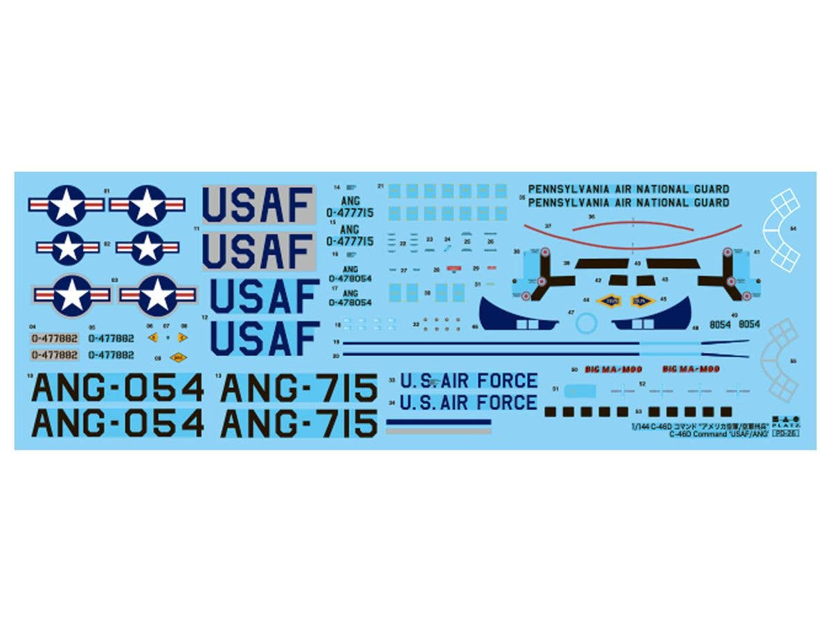 Platz 1/144 USAF Cargo Airplane C-46D Commando USAF/ANG | 4545782072105