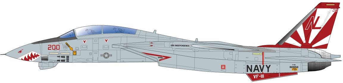 Platz Italeri 1/48 US Navy F-14A Tomcat VF-111 "Sundowners" | 4545782082234