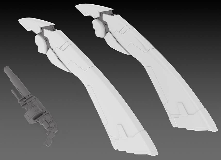 Power Dolls Series Armed Set 1 Angel Wing & M51 Grenade for Power Loader X-4+(PD-802) 1/35 Scale Plastic Model Kit Accessory | 4582362384357