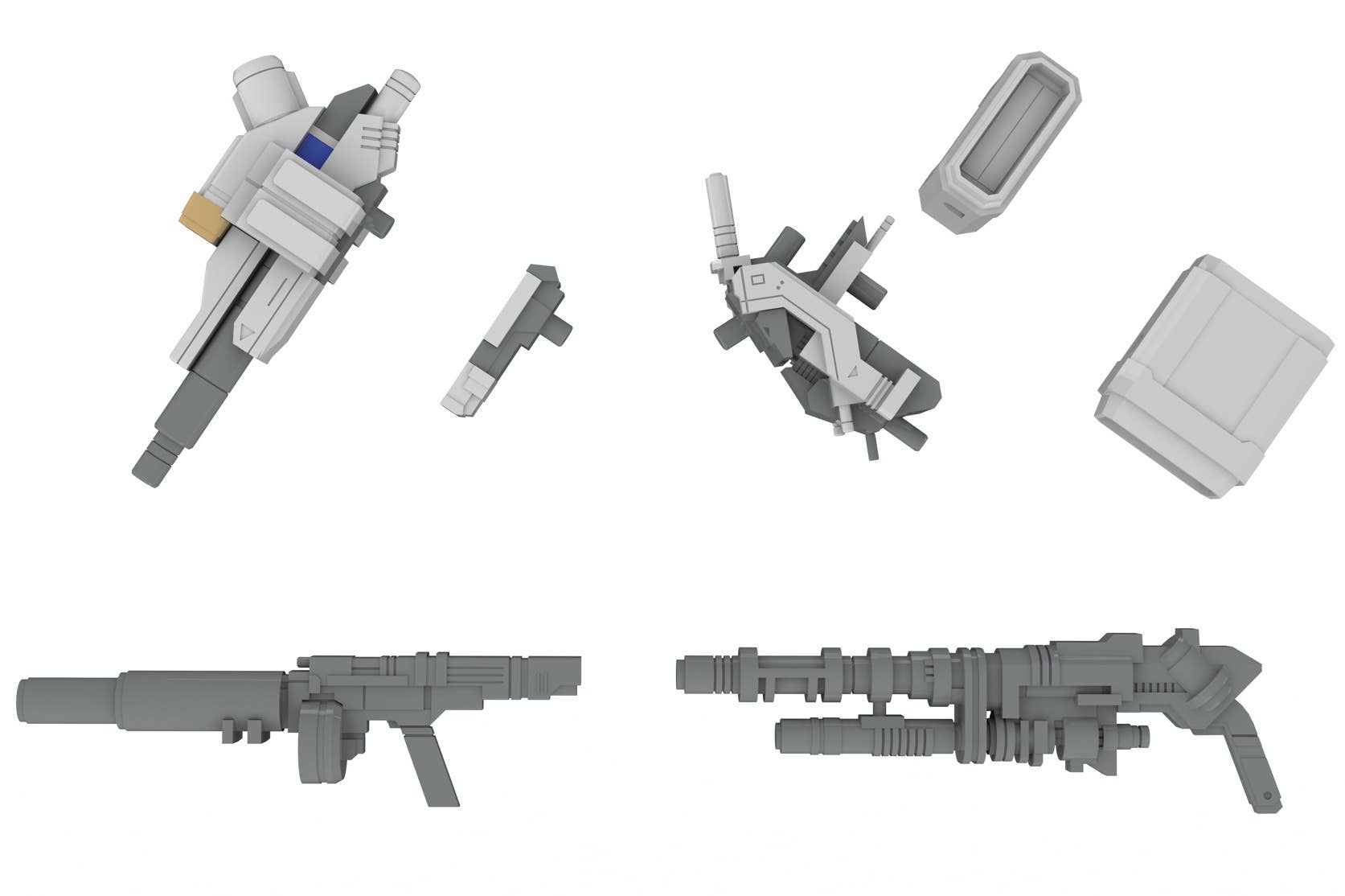 PLUM Powerdolls2 Series Extension Set B for 5inM 1/48 PLD MC120mm Cannon & DRu20ATM & DSG11SMG & M62 Grenade Launcher 1/48 Scale Model Accessory Set | 4582362386047