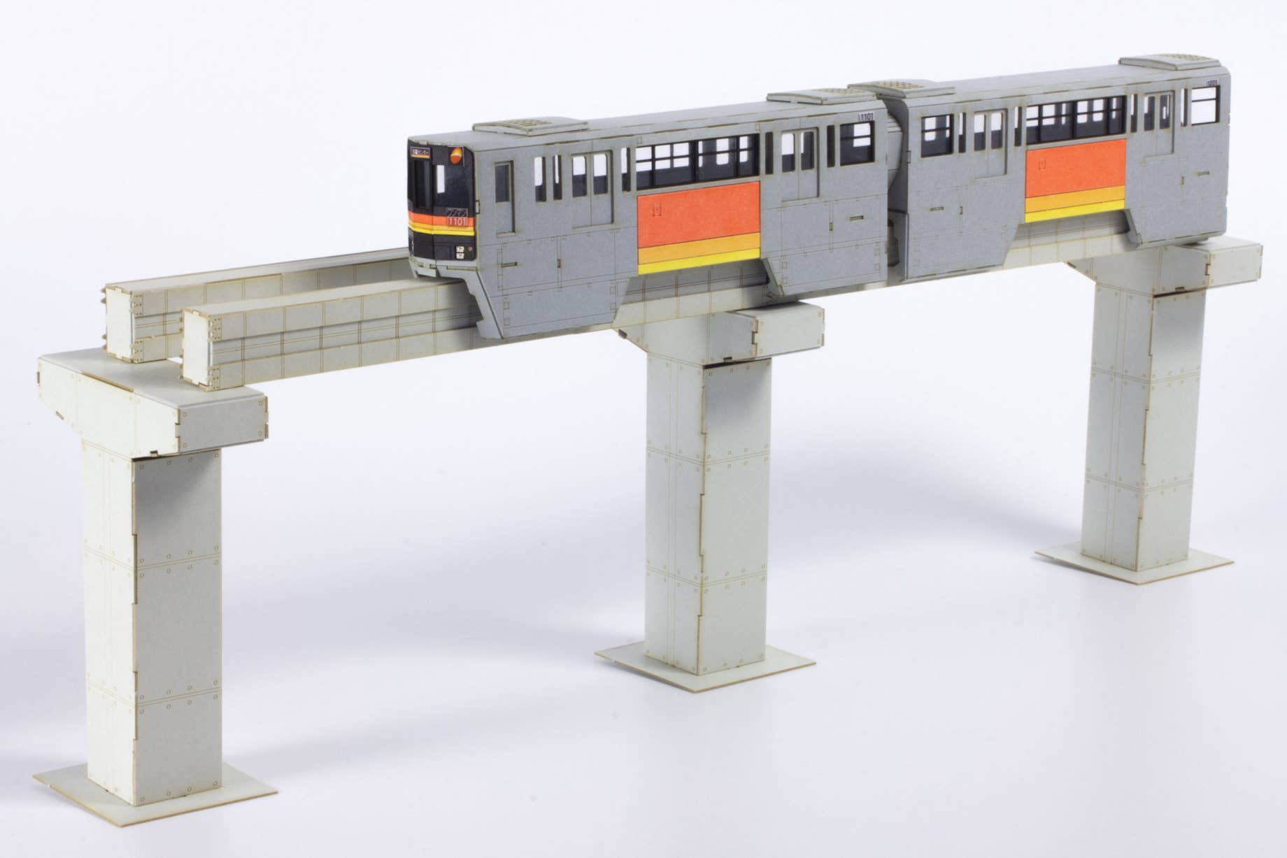 PMOA 1/150 Scale Tama Intercity Monorail Series 1000 Paper kit(2cars) | 4582362387686