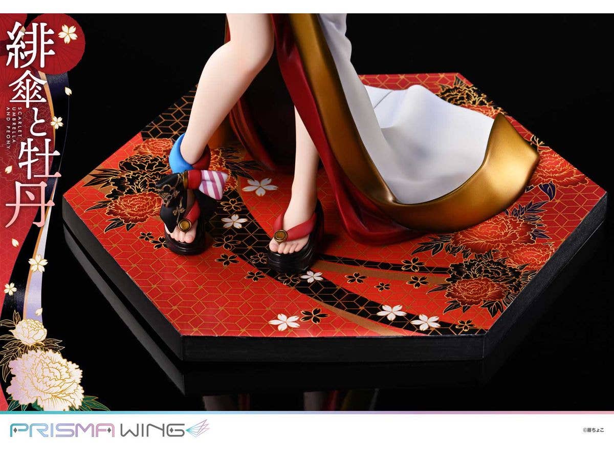 Prime 1 Studio PRISMA WING fuzichoco original Illustration Scarlet Umbrella and Peony 1/7 Scale Pre-Painted Figure | 4582647120397