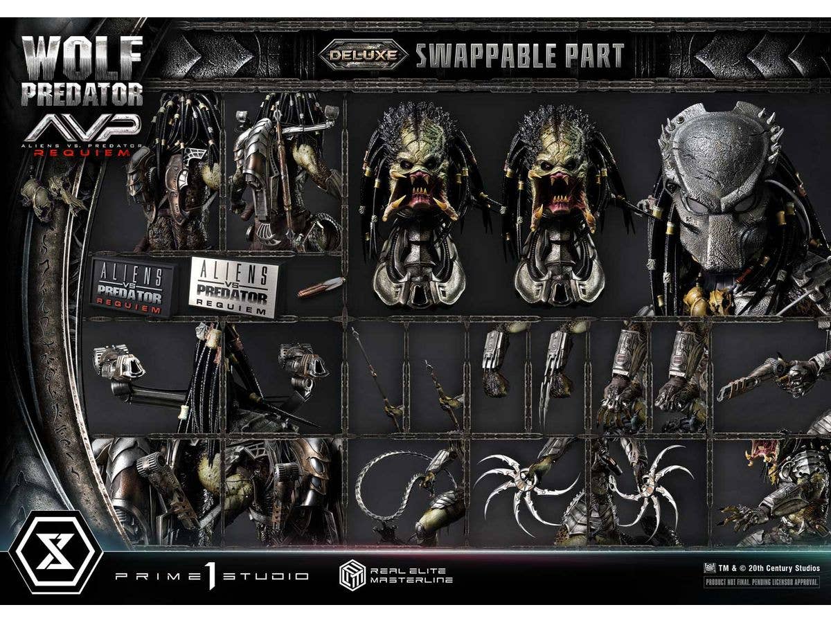 Prime 1 Studio Real Elite Masterline Aliens vs. Predator: Requiem Wolf Predator Deluxe Version | 4582647121639