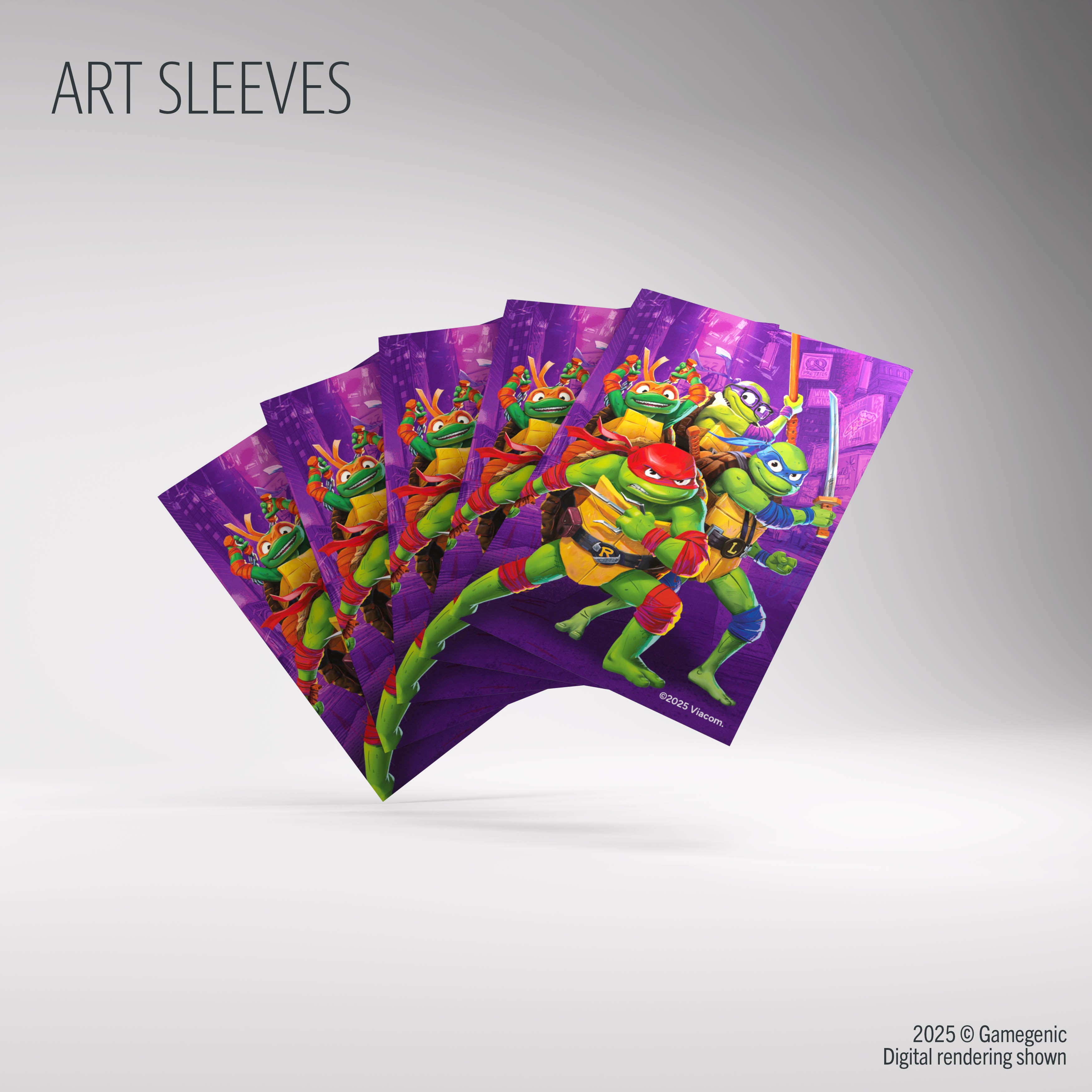 TEENAGE MUTANT NINJA TURTLES GAMEGENIC PREMIUM ART SLEEVES 10CT DISPLAY | 810155272906