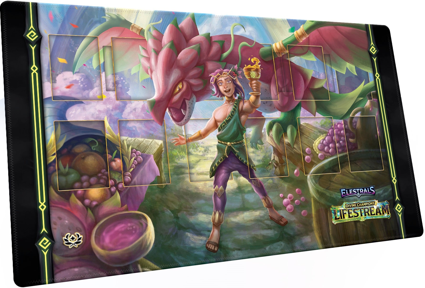 ELESTRALS LIFESTREAM PLAYMAT LADOGON CHAMPION OF DIONYSUS