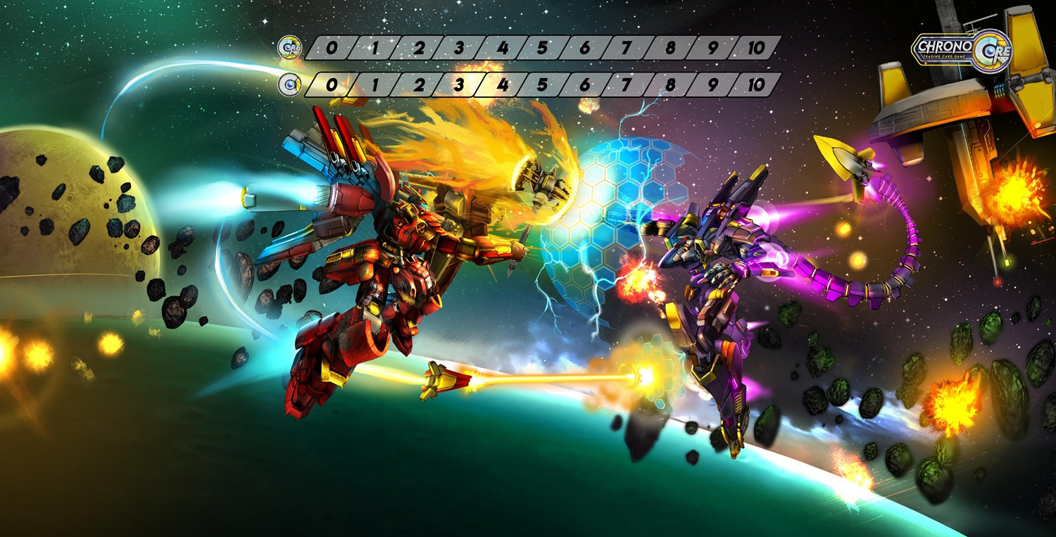 CHRONO CORE TCG PLAYMAT - BASILISK VS TIAMUT