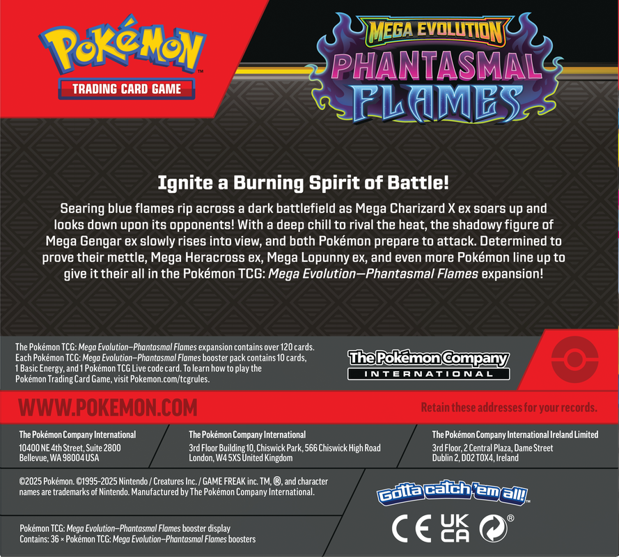 POKEMON ME02 PHANTASMAL FLAMES BOOSTER | 196214143364