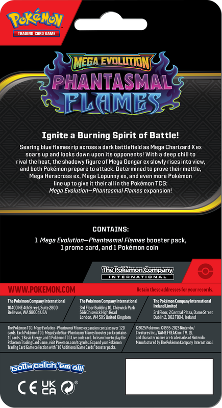 POKEMON ME02 PHANTASMAL FLAMES CHECKLANE BLISTER | 10-10189-108