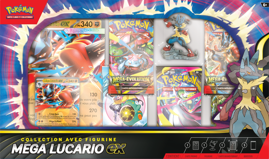 POKEMON FRENCH MEGA LUCARIO EX FIGURE COLLECTION | 196214116993
