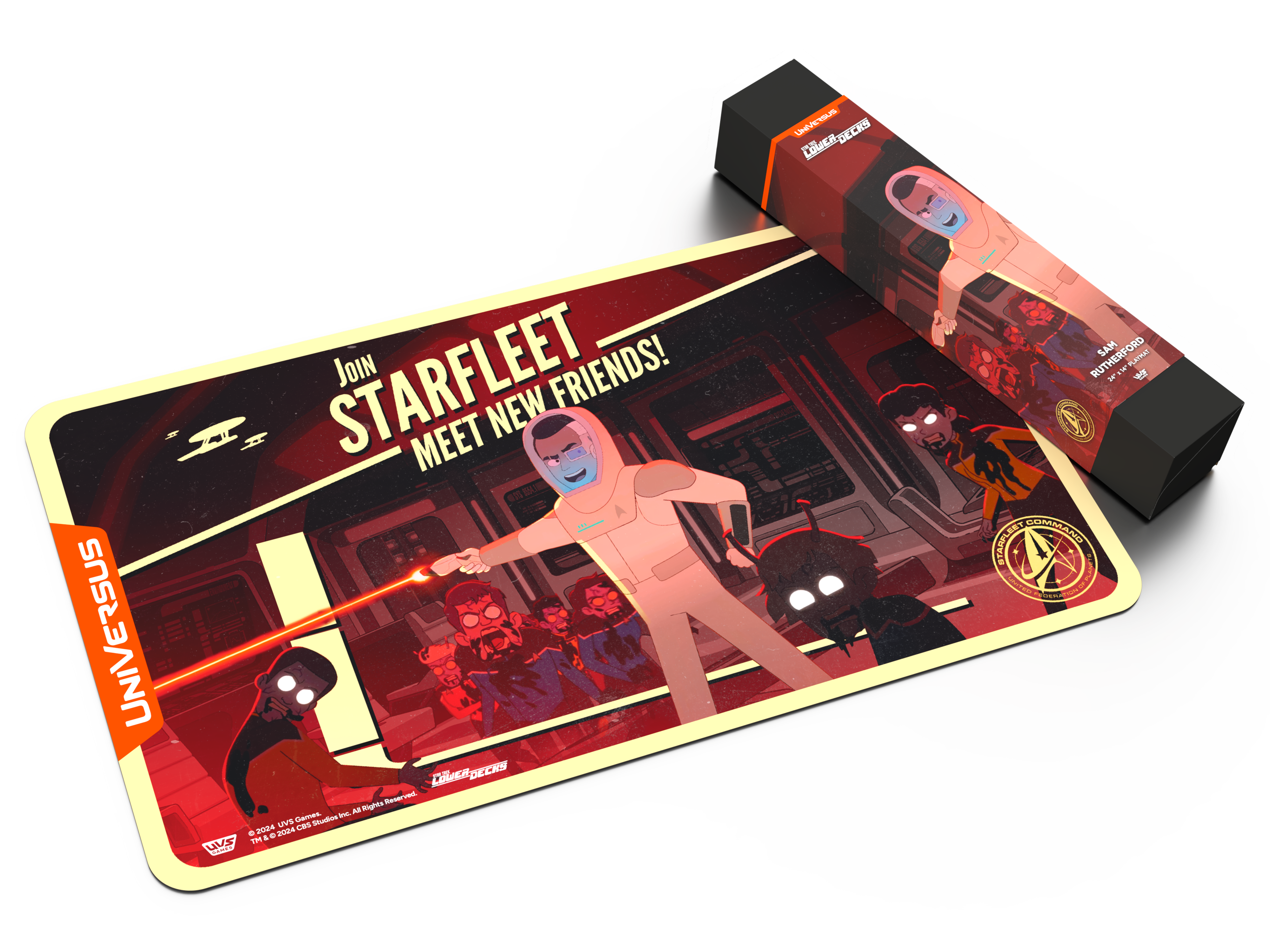 Universus CCG: Star Trek Lower Decks Challenger Series- Rutherford Playmat | 810155271961