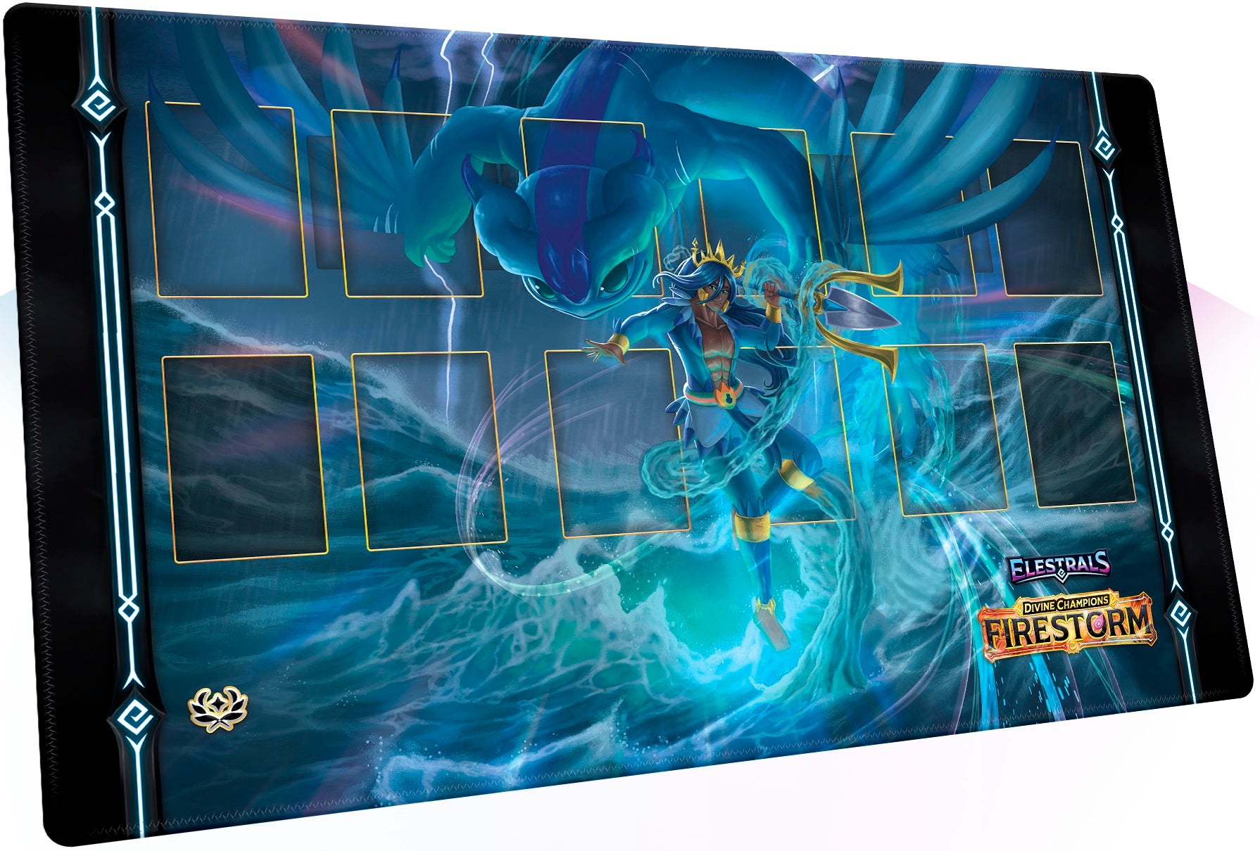 ELESTRALS PLAYMAT FIRESTORM MAJESEA CHAMPION OF POSEIDON | 810148651428