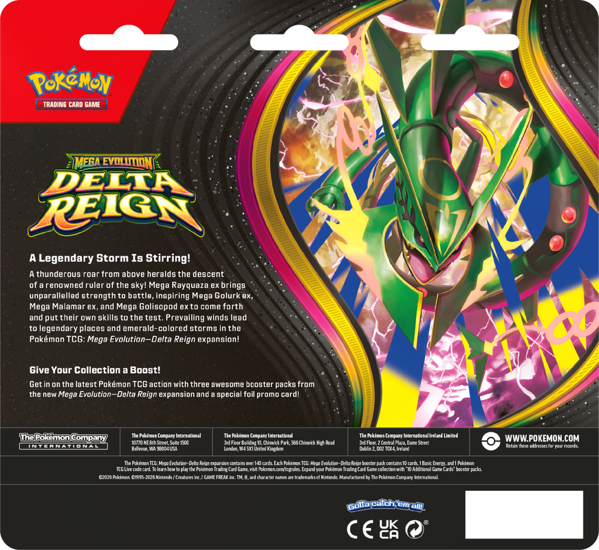 POKEMON ME06 DELTA REIGN 3PK BLISTER