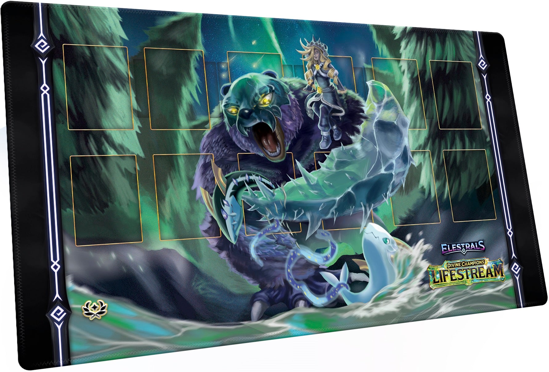 ELESTRALS LIFESTREAM PLAYMAT GLACIURSA CHAMPION OF KHIONE