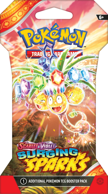 pokemon sv8 surging sparks booster box SLEEVED POKEMON SV8 SURGING SPARKS PACK|P-Rex Hobby