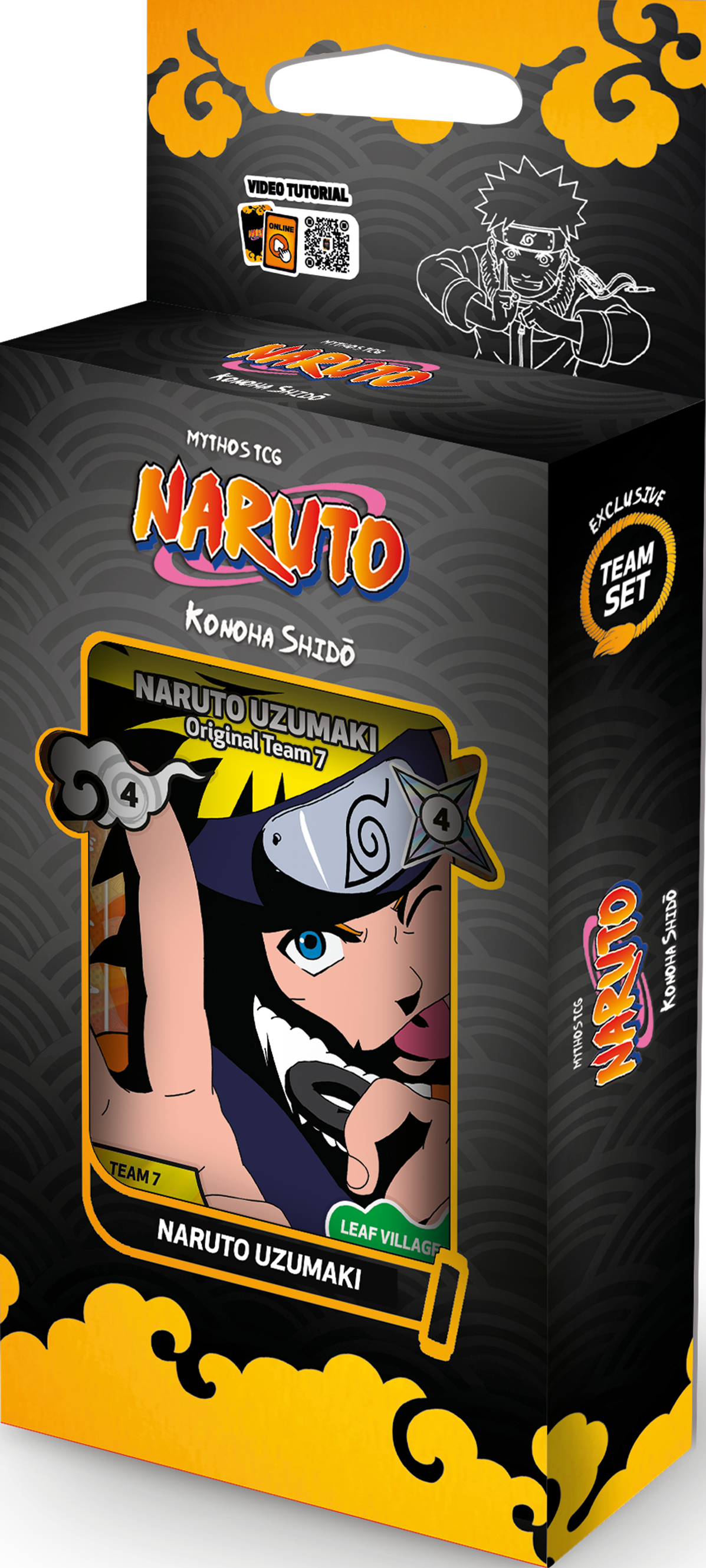 NARUTO MYTHOS TCG SET 1 KONOHA SHIDO 2ND EDITION TEAMSET 8CT DISPLAY