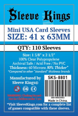 SK MINI USA SLEEVES 41MM X 63MM 110CT | 080149925983