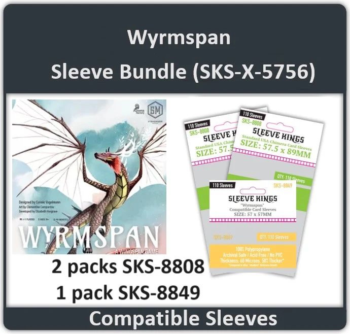 SK 'WYRMSPAN COMPATIBLE' SLEEVES 57mmX57mm 110CT | 704674430001