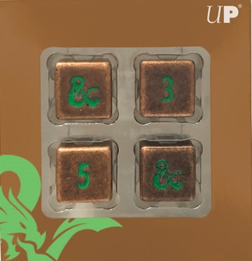 UP DICE HEAVY METAL DND D6 COPPER/GREEN 4CT | 074427187835