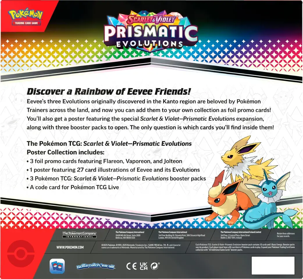 POKEMON SV8.5 PRISMATIC EVOLUTIONS POSTER COLLECTION | 196214112537