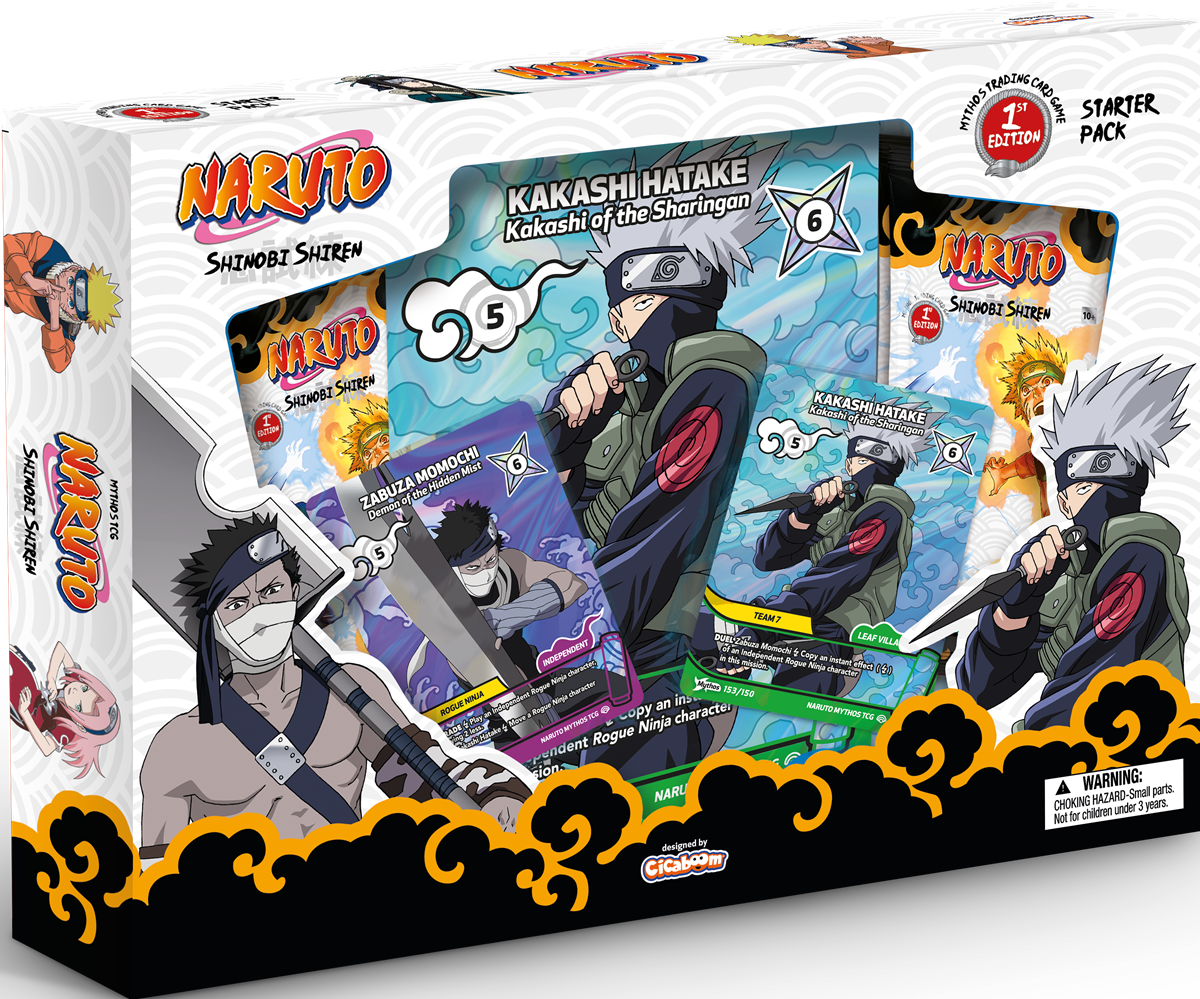 NARUTO MYTHOS TCG SET 2 SHINOBI SHIREN 1ST EDITION KAKASHI vs ZABUZA STARTER PACK