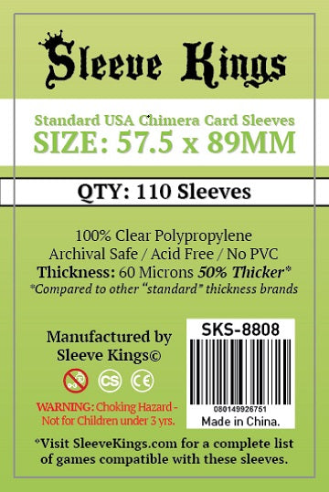SK STANDARD USA CHIMERA SLEEVES 57.5MMX89MM 110CT | 080149926751